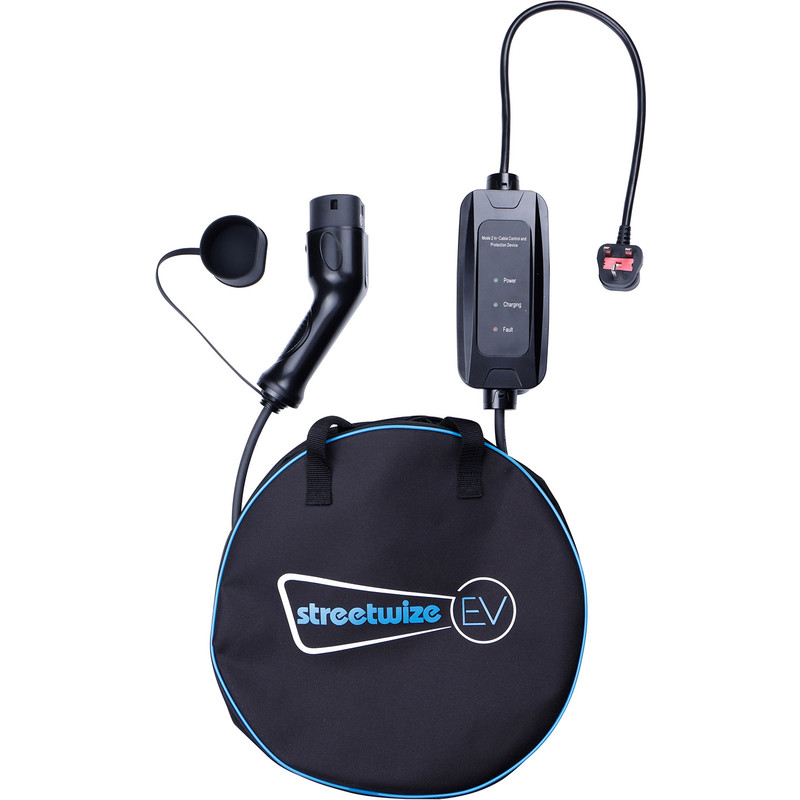 Streetwize Type 2 to UK 3 Pin EV Charging Cable 10A