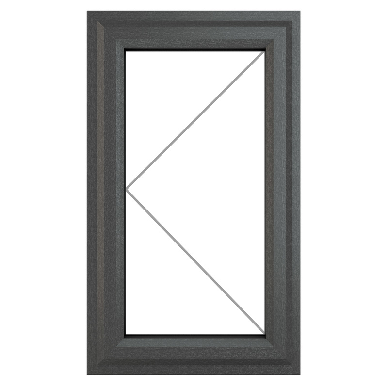 Crystal Casement uPVC Window Left Hand Opening 610mm x 820mm Clear Triple Glazed Grey/White