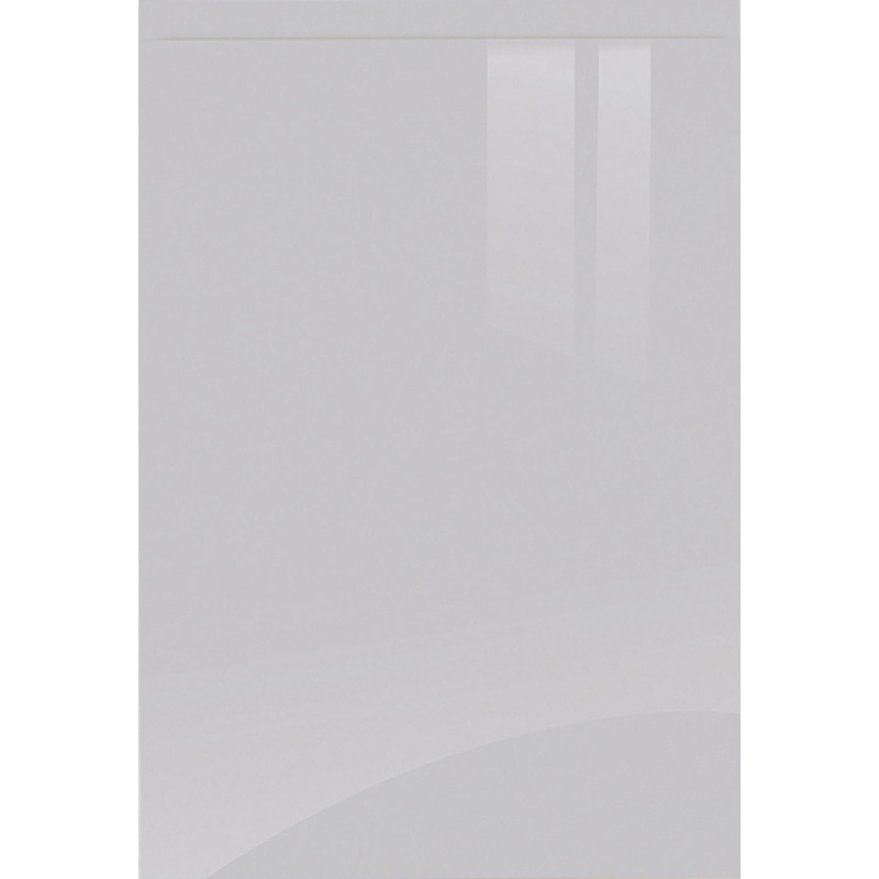 Kitchen Kit Flatpack J-Pull Super Gloss Light Grey Sample