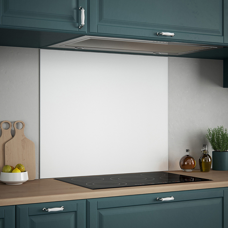 Splashback Ice White Self-Adhesive Glass Splashback 900 x 750mm