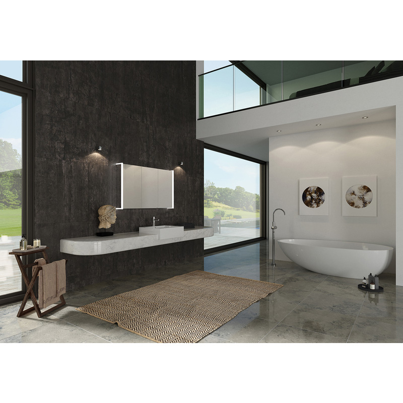 Sensio Ainsley LED Mirror Bathroom Cabinet Triple Door With Shaver Socket & Bluetooth Cool White 1200 x 700mm