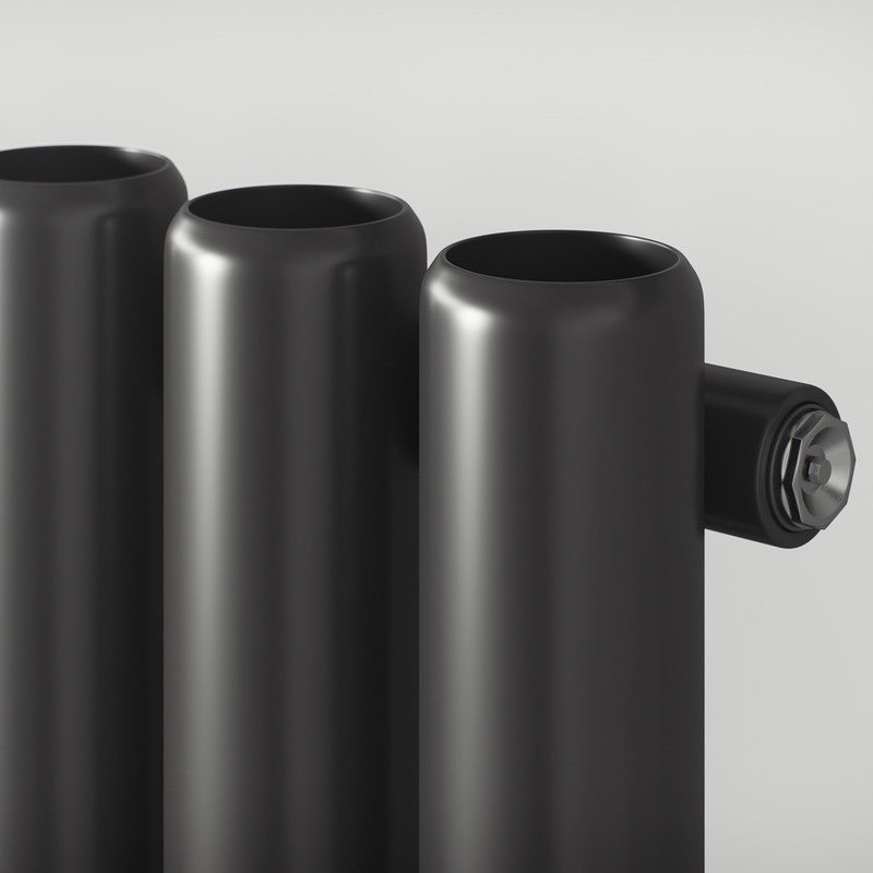 Ximax Devon Round Tube Designer Radiator 1800 x 435mm 4178Btu Anthracite