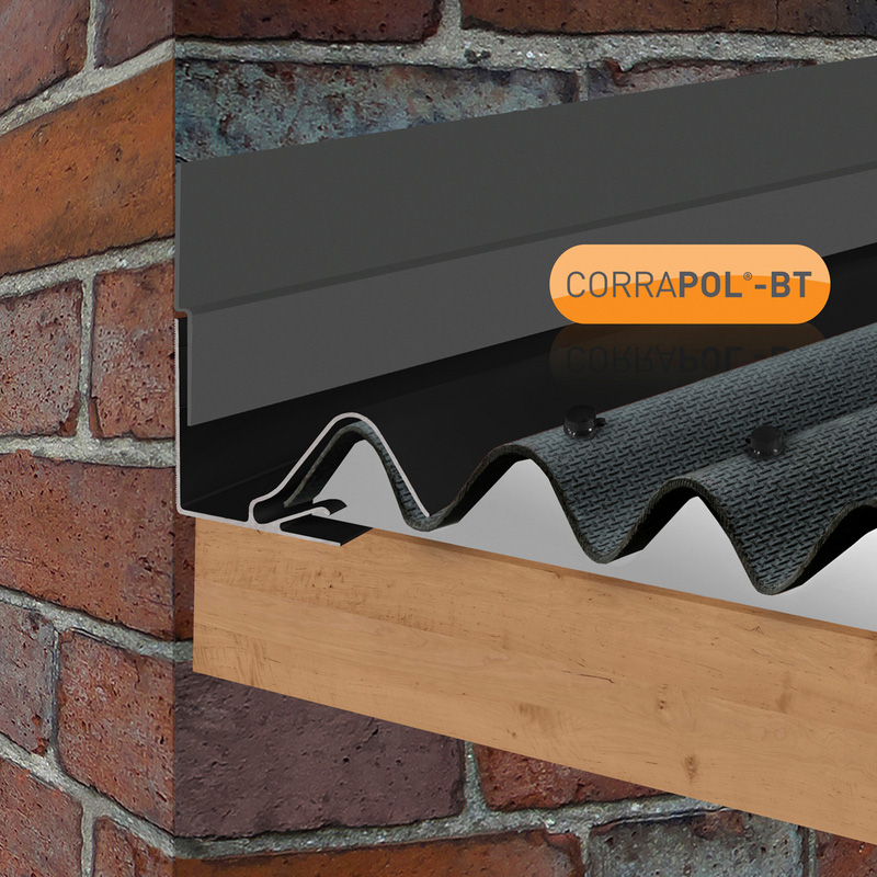 Corrapol-BT Rock n Lock Wall Flashing 6m Black