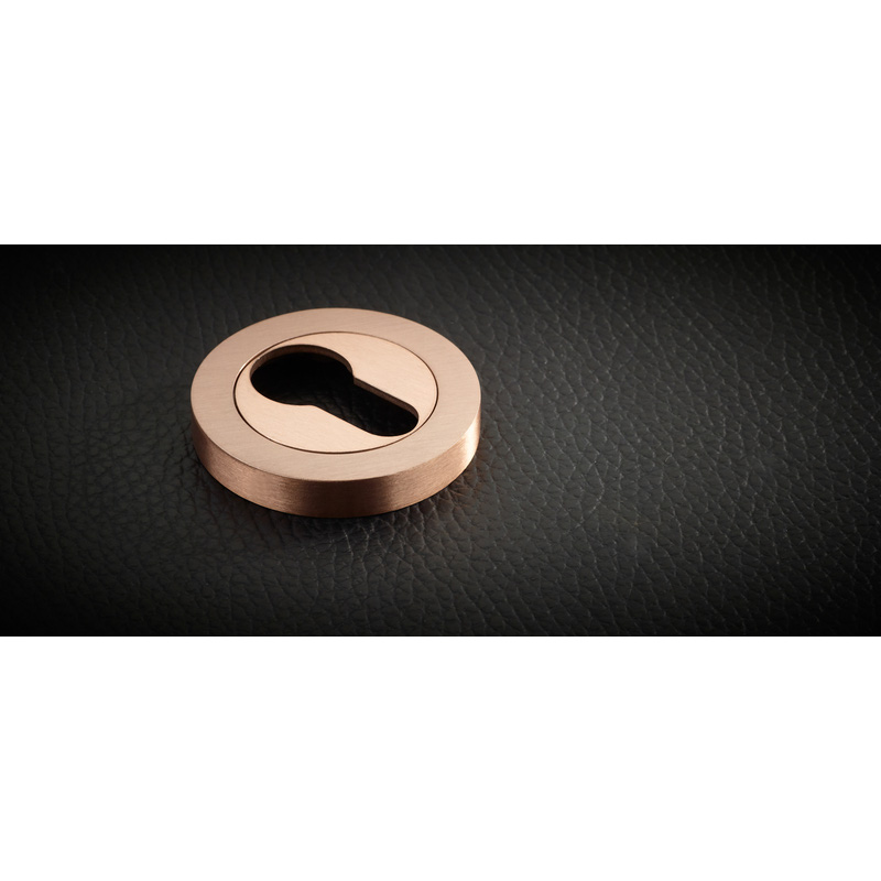 Stanza Euro Escutcheon Tuscan Rose Gold