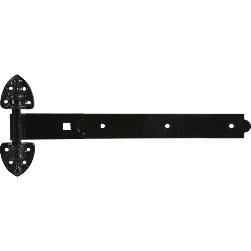 GateMate Premium Black Heavy Reversible Hinges 600mm Black on Galvanised
