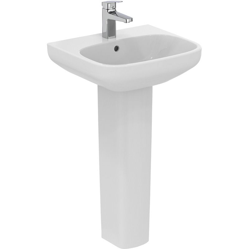 Ideal Standard i.life Basin and Pedestal 55cm 1 Tap Hole