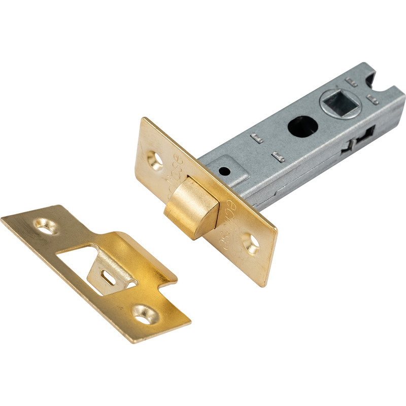 Premium Sprung Bolt Thru Tubular Mortice Latch 76mm Electro Brass