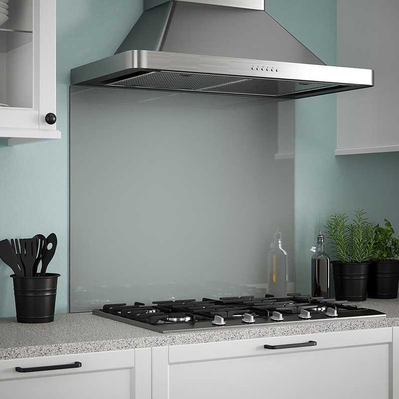 Splashback Slate Grey Self-Adhesive Glass Splashback 900 x 750mm