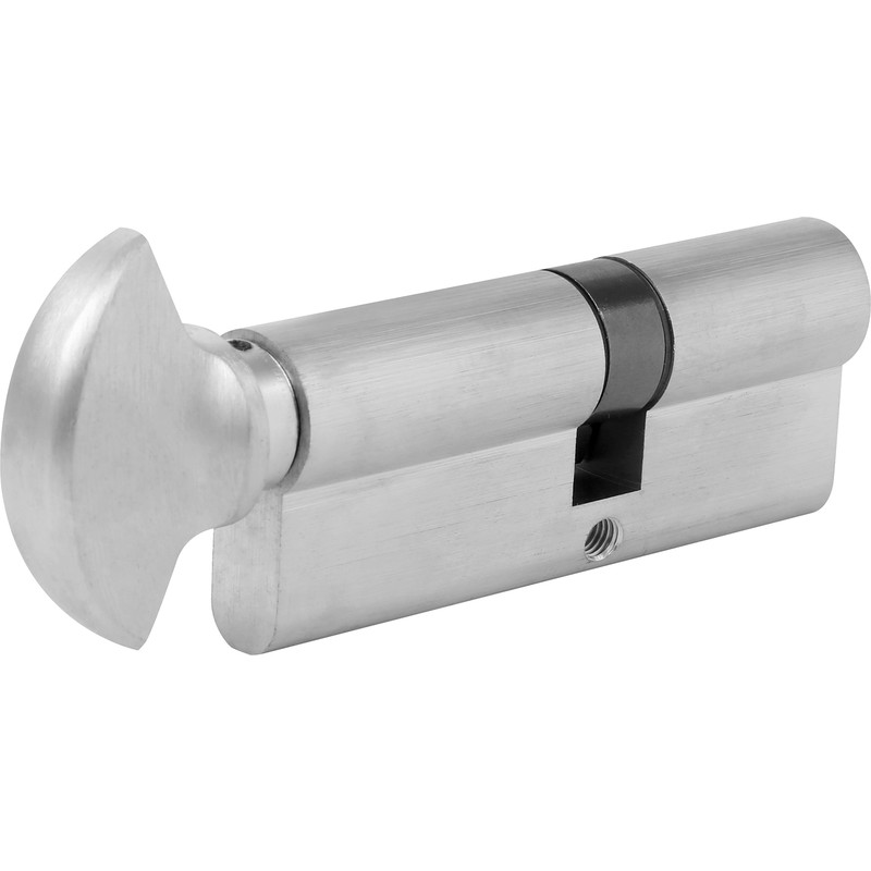 ERA 6 Pin Euro Thumbturn Cylinder 35-45mm Satin Nickel
