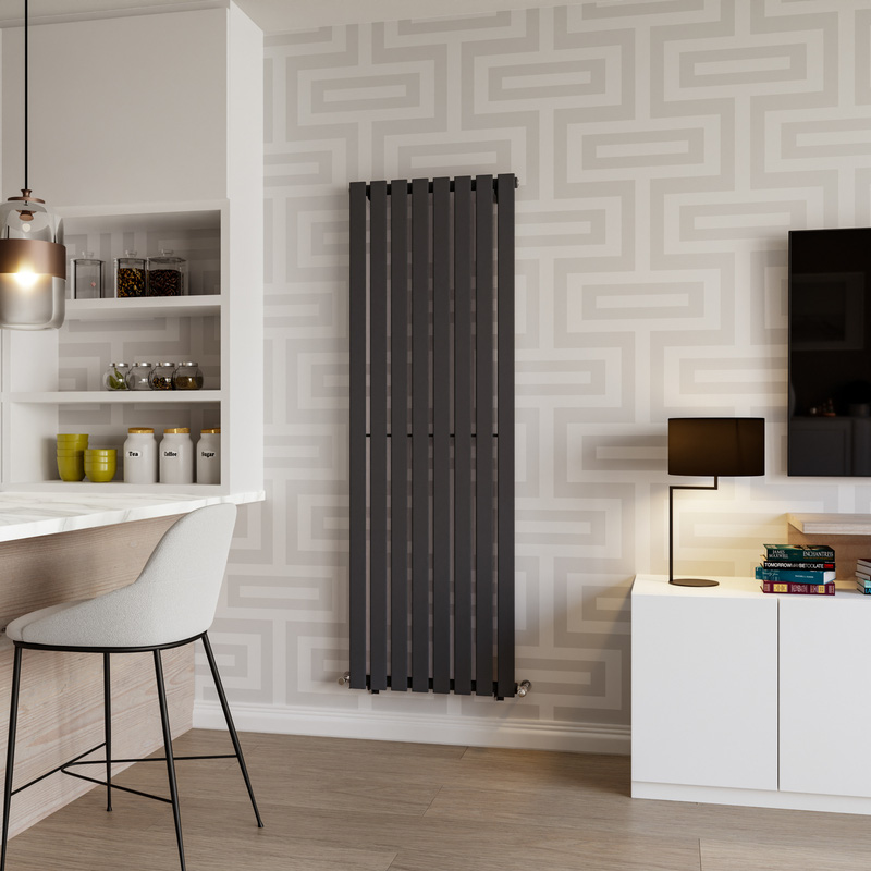 Azur Emilia Designer Panel Radiator 1800 x 600mm 3952Btu Anthracite
