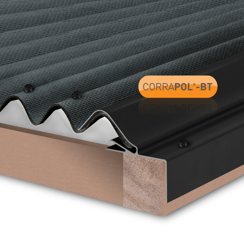 Corrapol-BT Rigid Rock n Lock Side Flashing Black 6m