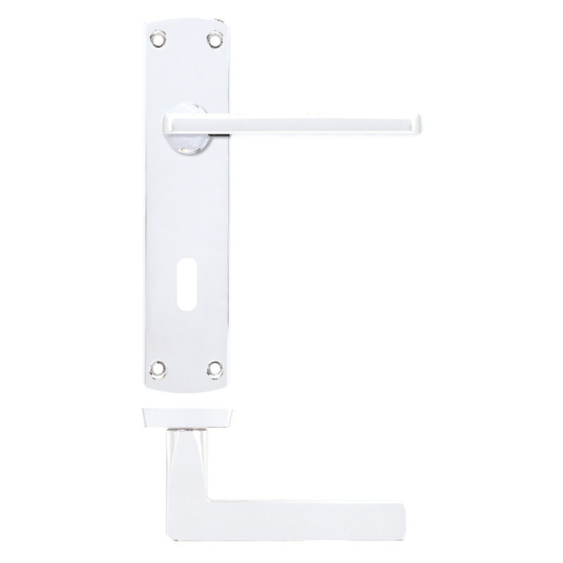 Stanza Leon Door Handles Polished Lock