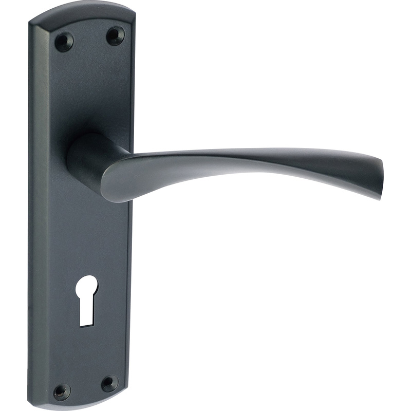 Eclipse Monza Door Handles Lock Matt Black
