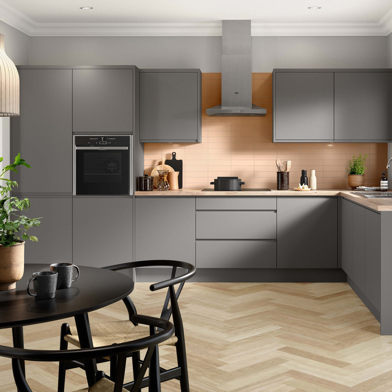 Kitchen Kit Ready Made J-Pull Kitchen Cabinet Wall Unit Ultra Matt Dust Grey 500mm