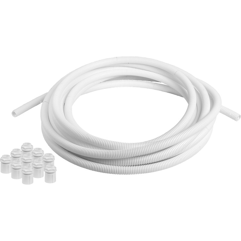 Polypropylene Flexible Conduit Kit 10m 20mm White