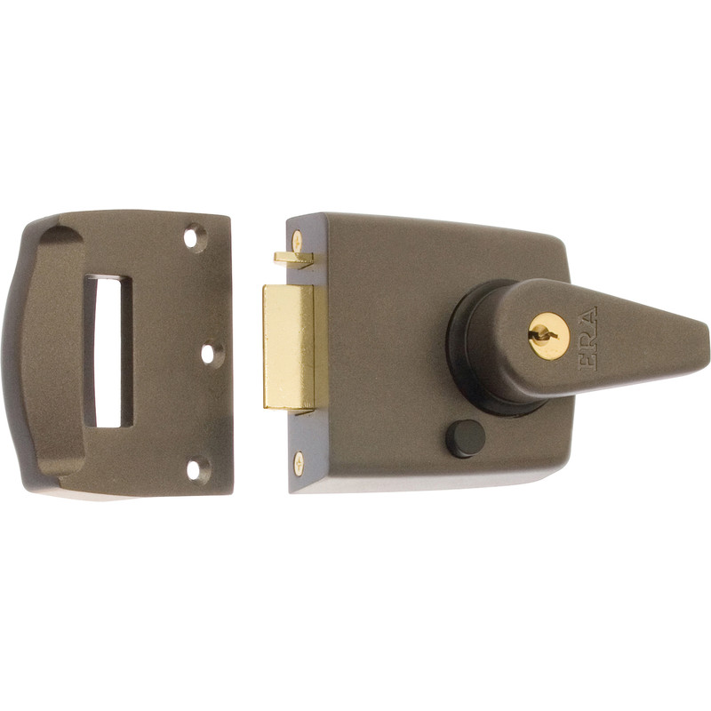 ERA Double Locking Nightlatch Grey Standard