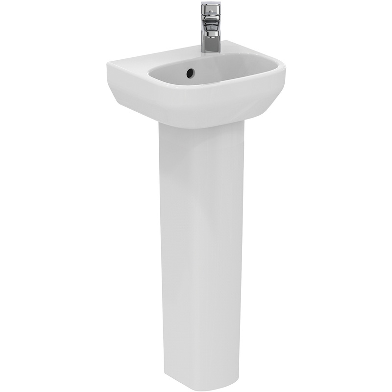 Ideal Standard i.life Cloakroom Basin and Pedestal 35cm 1 Tap Hole