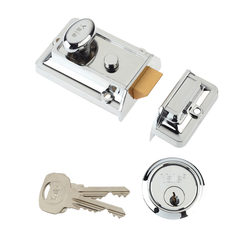 Yale Traditional Nightlatch Chrome Standard