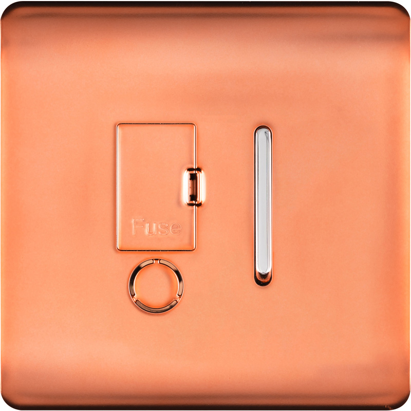 Trendiswitch Copper 13 Amp Switched Fused Spur 1 Gang