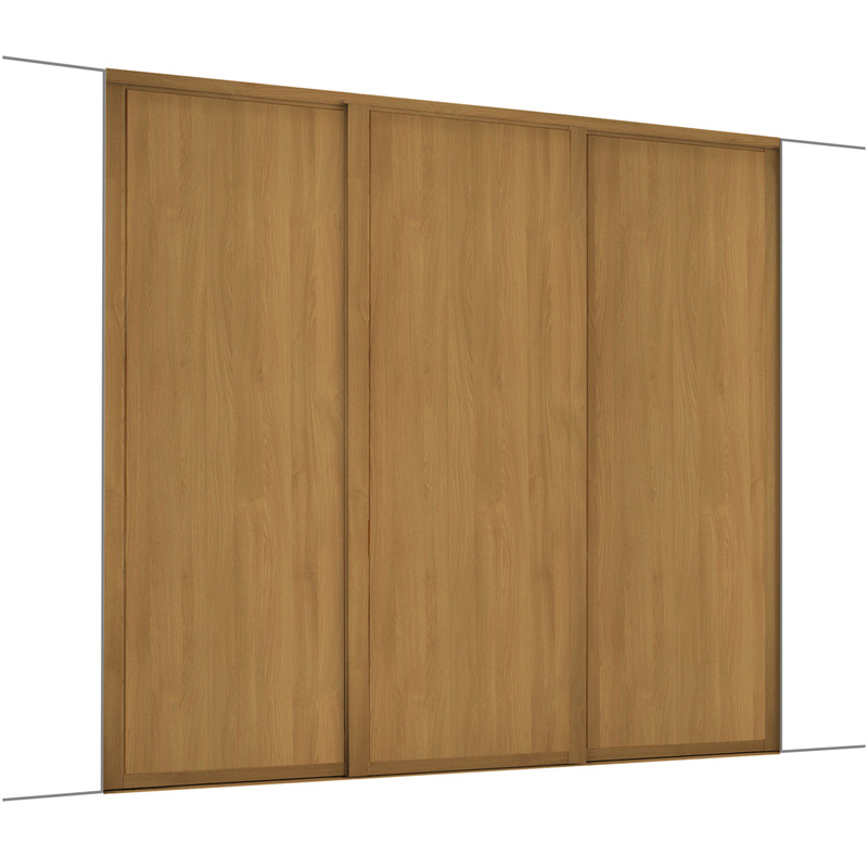 Spacepro Shaker 3 Door Sliding Wardrobe Kit Oak 2592 x 2260mm