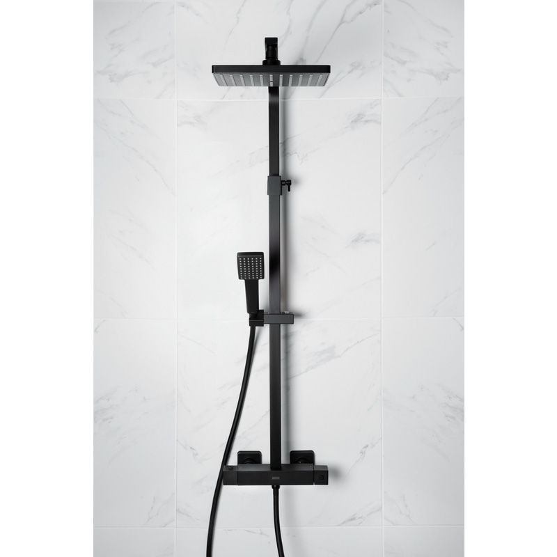 Bristan Craze Thermostatic Bar Diverter Mixer Shower Black