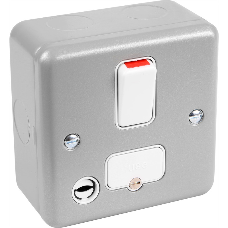 MK Metal Clad 13A DP Switched Connection Unit With Flex Outlet