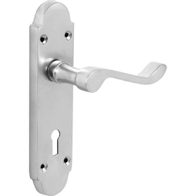 Eclipse Beaufort Door Handles Lock Satin