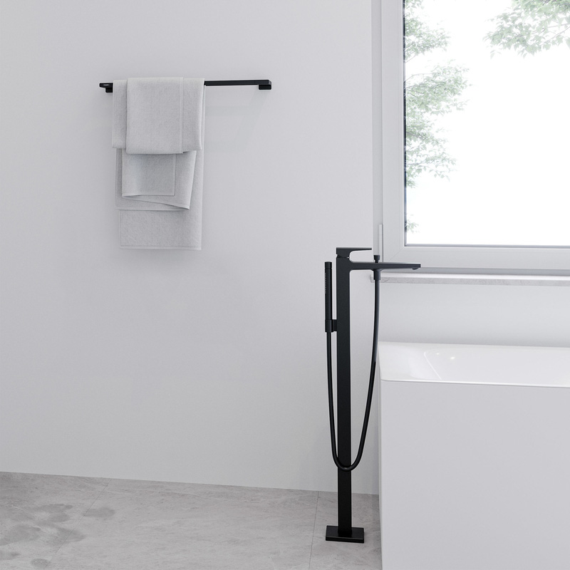 Hansgrohe AddStoris Double Bath Towel Rail Matt Black