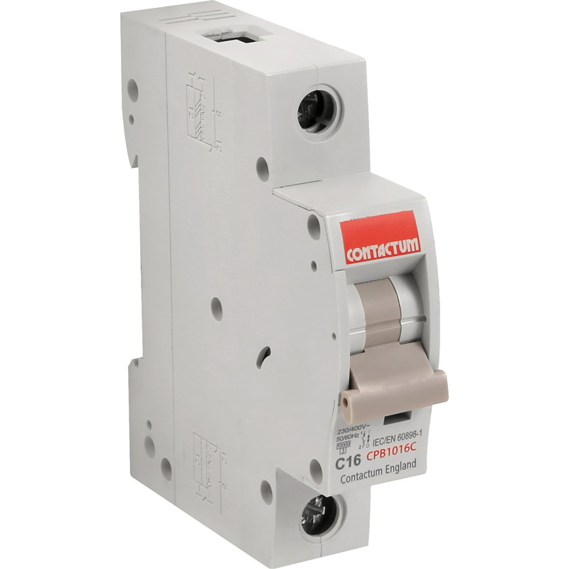 Contactum Single Pole C Curve MCB 16A 10kA SP