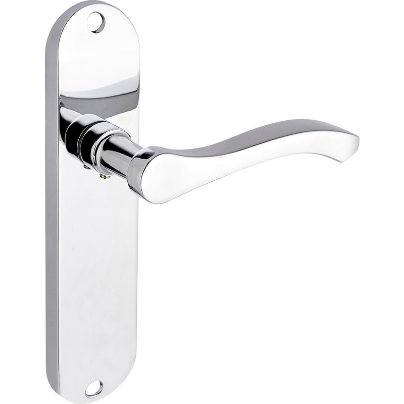 Capri Door Handles Latch Polished Chrome