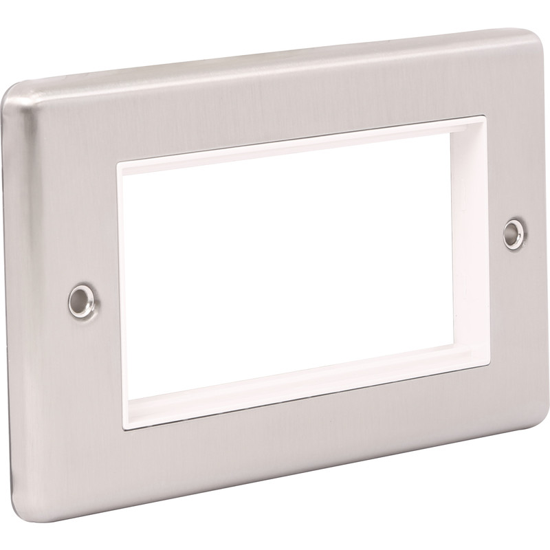 Wessex Brushed Stainless Steel Data Plate 4 Modules