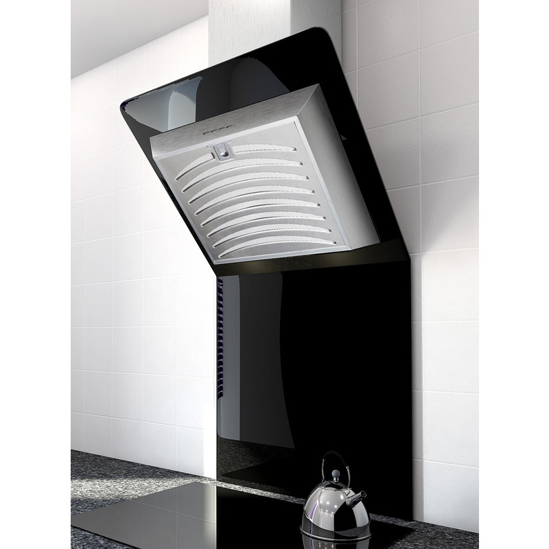 Cata 60cm Angled Glass Extractor Hood With Splashback
