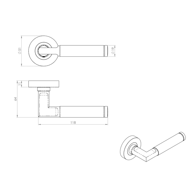 Carlisle Brass Belas Door & Latch Pack Satin Nickel / Polished Chrome