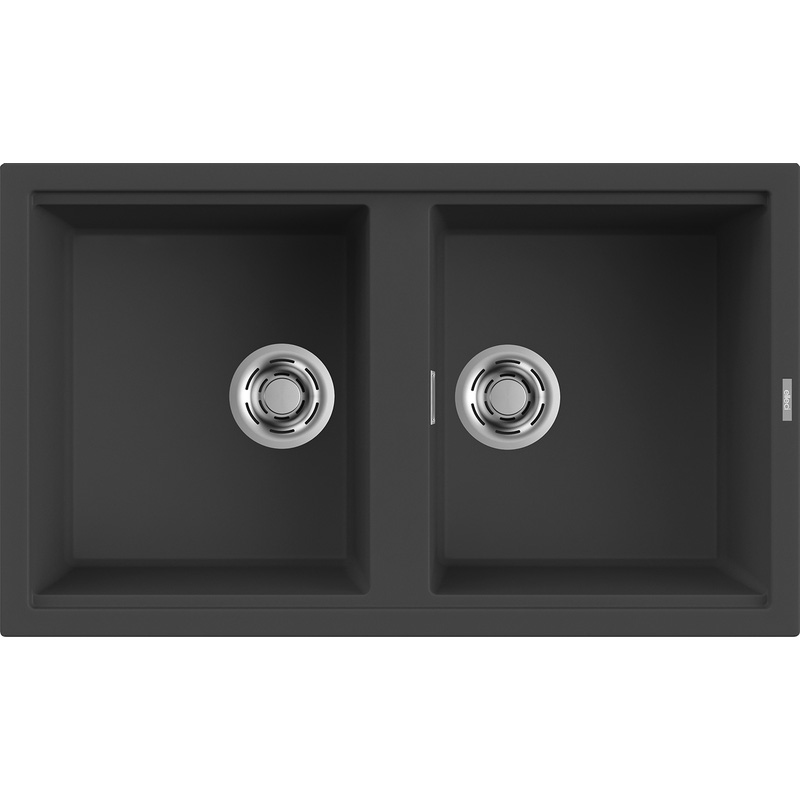 Reginox Best Reversible Composite Kitchen Sink Double Bowl Black