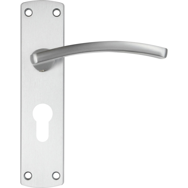 Stanza Toledo Door Handles Satin Euro Lock