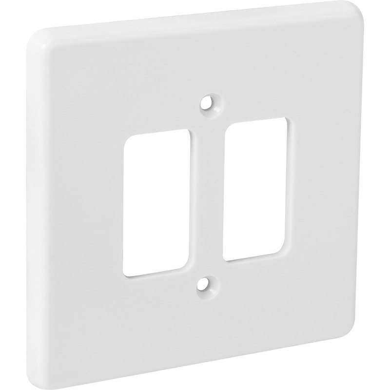 Crabtree Rockergrid Moulded Front Plate 2 Gang