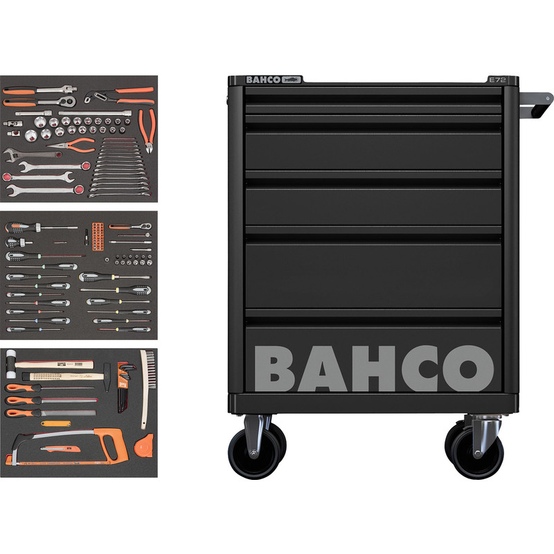 Bahco 5 Drawer Black Roller Cabinet 26" / 140 Tools