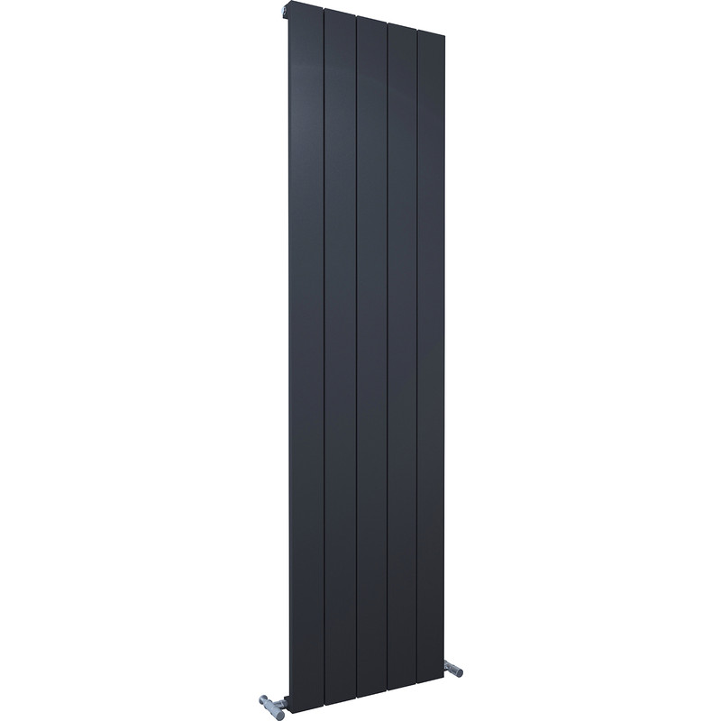 Kudox AluLite Textured Flat Designer Radiator 1800 x 470mm 3897Btu Black
