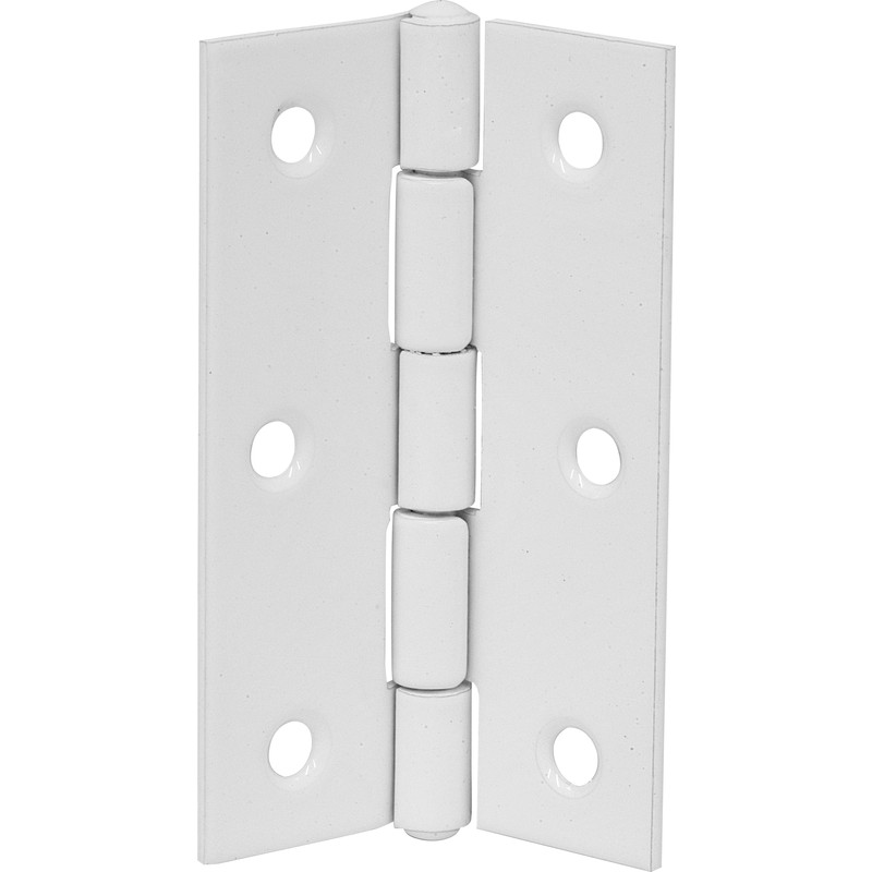 White Butt Hinge 75mm