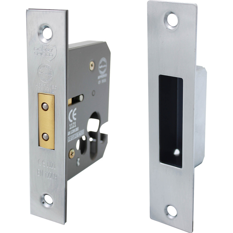 Euro Profile Mortice Deadlock 63mm Nickel Plate