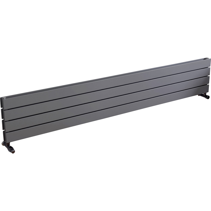 Ximax Oxford Duo Horizontal Designer Radiator 295 x 1800mm 3314Btu Silver