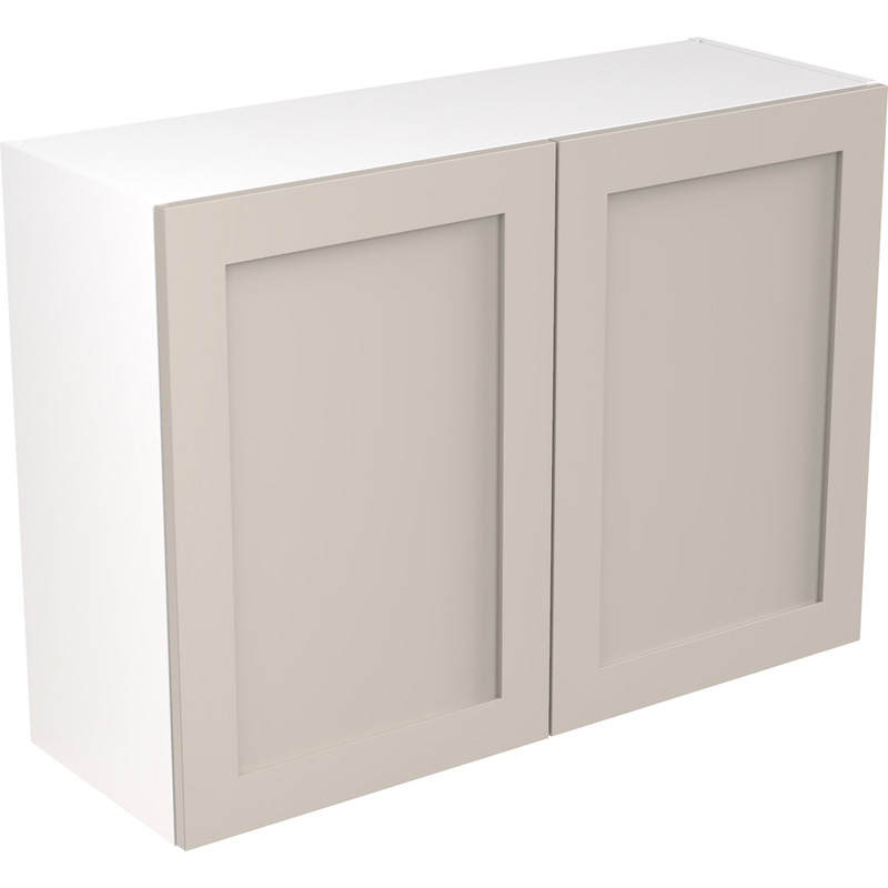 Kitchen Kit Ready Made Shaker Kitchen Cabinet Wall Unit Ultra Matt Light Grey 1000mm