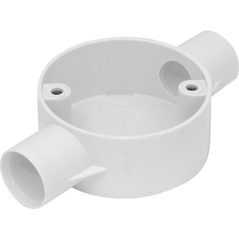 20mm PVC Conduit Box 2 Way White