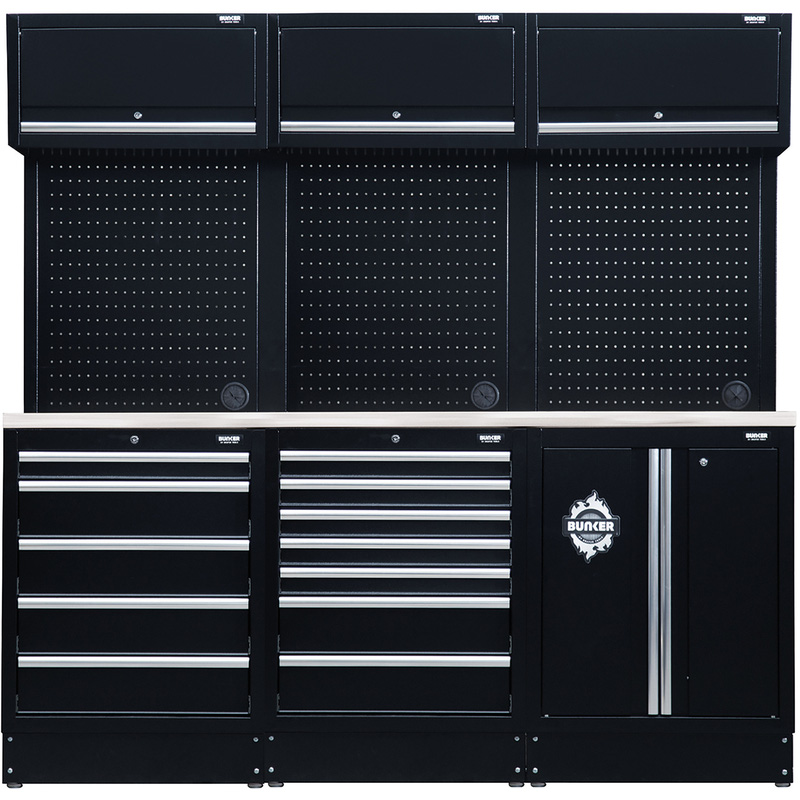 Draper BUNKER® Modular Storage Combo 14 PC with Stainless Steel Worktop