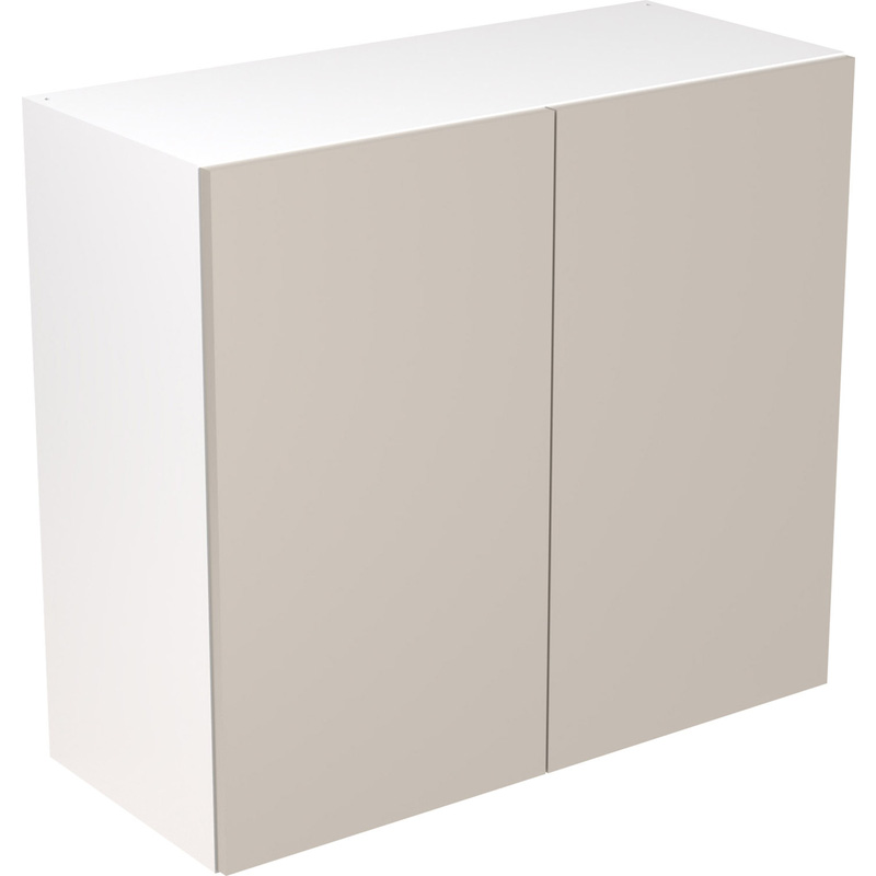 Kitchen Kit Ready Made Value Slab Kitchen Cabinet Wall Unit Standard Matt Light Grey 800mm
