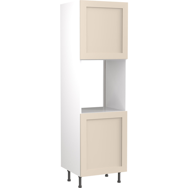 Kitchen Kit Flatpack Shaker Kitchen Cabinet Tall Single Oven Unit Ultra Matt Cashmere 600mm