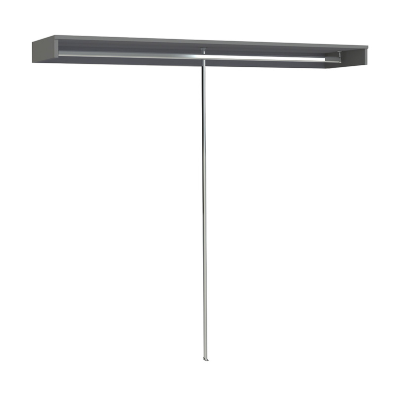 Spacepro Shelf and Hanger Bar Wardrobe Storage Onyx Grey 2800 x 500 x 108mm