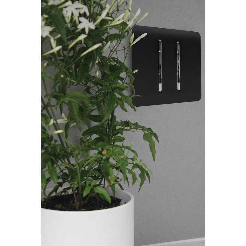 Trendiswitch Matt Black 2 Gang 2 Way 10 Amp Switch 2 Gang 2 Way