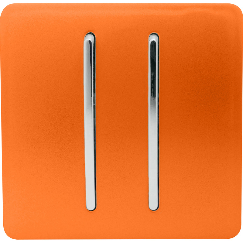 Trendiswitch Orange 2 Gang 2 Way 10 Amp Switch 2 Gang 2 Way