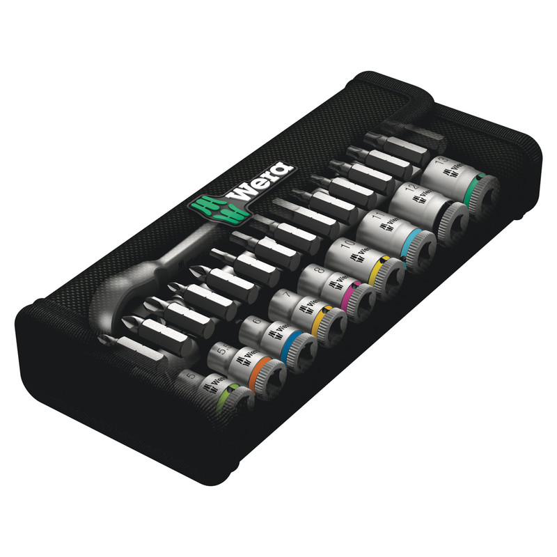 Wera 8100 1/4 Inch Zyklop Socket & Bit Set